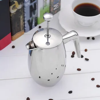 

With Filter Double Layer Tea Stainless Steel Maker Accessory Moka Thermal U Shaped Spout Coffee Pot Kitchen Office Home