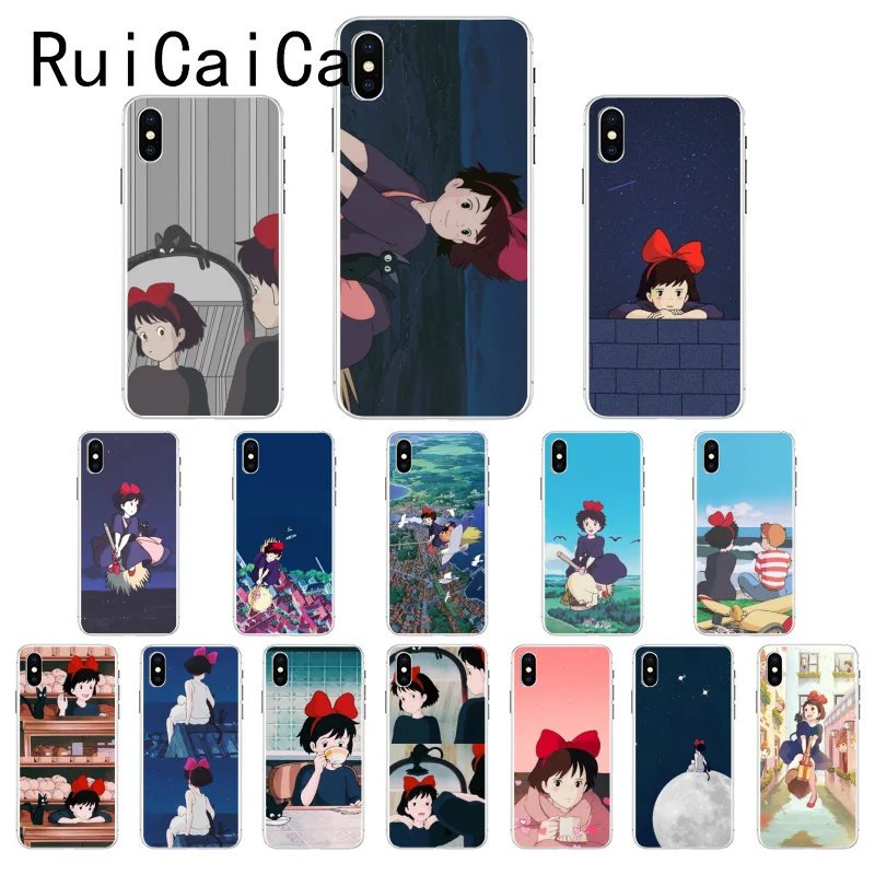 

Ruicaica Cartoon Studio Ghibli Kiki's Delivery Service Phone Case for iPhone X XS MAX 6 6s 7 7plus 8 8Plus 5 5S SE XR 10