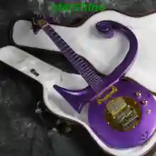 Популярный фиолетовый цвет большой принц электрогитара ra tremolo мост arrow инкрустация гитара Золотая аппаратура