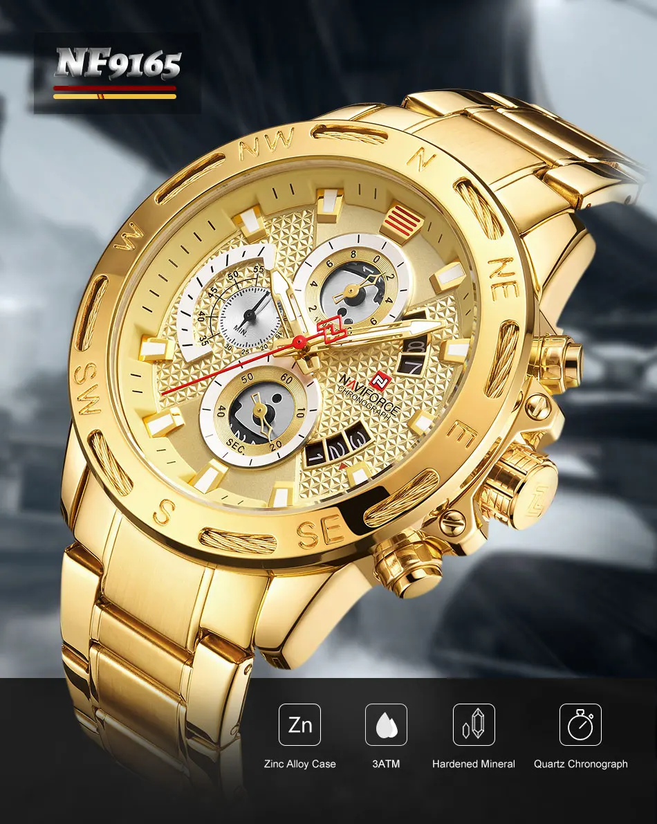 NAVIFORCE Top Luxury Men Watch Brand Waterproof Business Quartz Watches Men’s Military Sports Male Clock Date Relogio Masculino