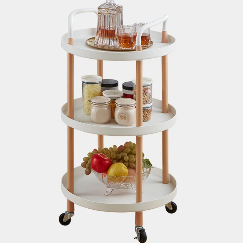 

Новая напольная многоярусная передвижная Европейская тележка для дома в круглом стиле 2021