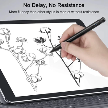 

Active Stylus Digital Pen for 2018-2019 iPad, No Delay/NO Resistance Drawing Anti Mistakenly Press Pen for iPad