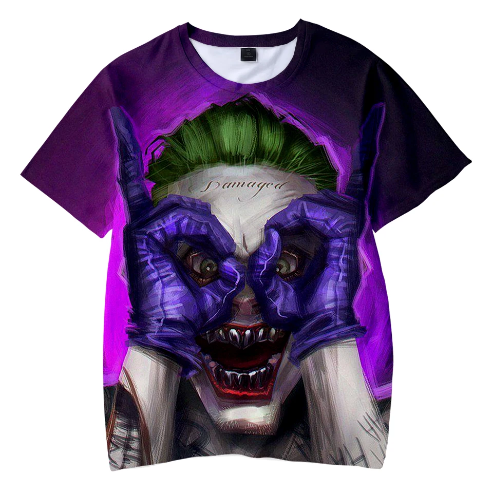Haha Joker Movies/футболка для мальчиков летняя детская футболка футболки с объемными рисунками для Хэллоуина, топы для мальчиков и девочек, Забавный Джокер, имитация смеха