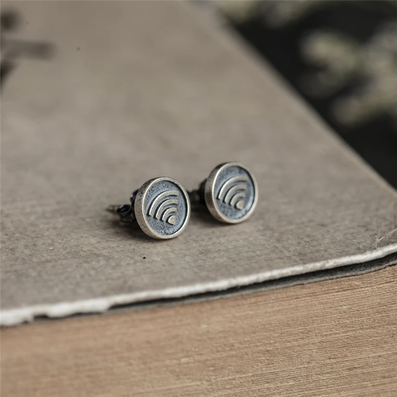Boucle d'oreille symbole wifi