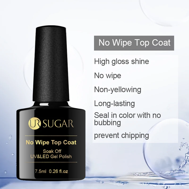 Top coat Ur Sugar термохромированный гель, жидкий лак для ногтей, меняющий цвет, лак для ногтей, гель-краска, нужна черная основа, впитывающий УФ-гель - Цвет: Top coat