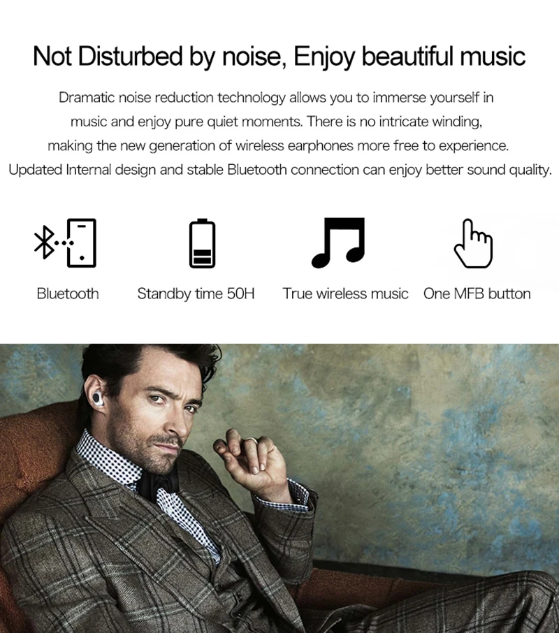Fineblue RWS-X8 Bluetooth 5,0 наушники Близнецы мини Бизнес Беспроводная стерео гарнитура с микрофоном Новые спортивные наушники