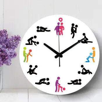 

Clock wall clock bedroom modern simple and elegant home quartz clock creative posture mute round clock wall clock 794