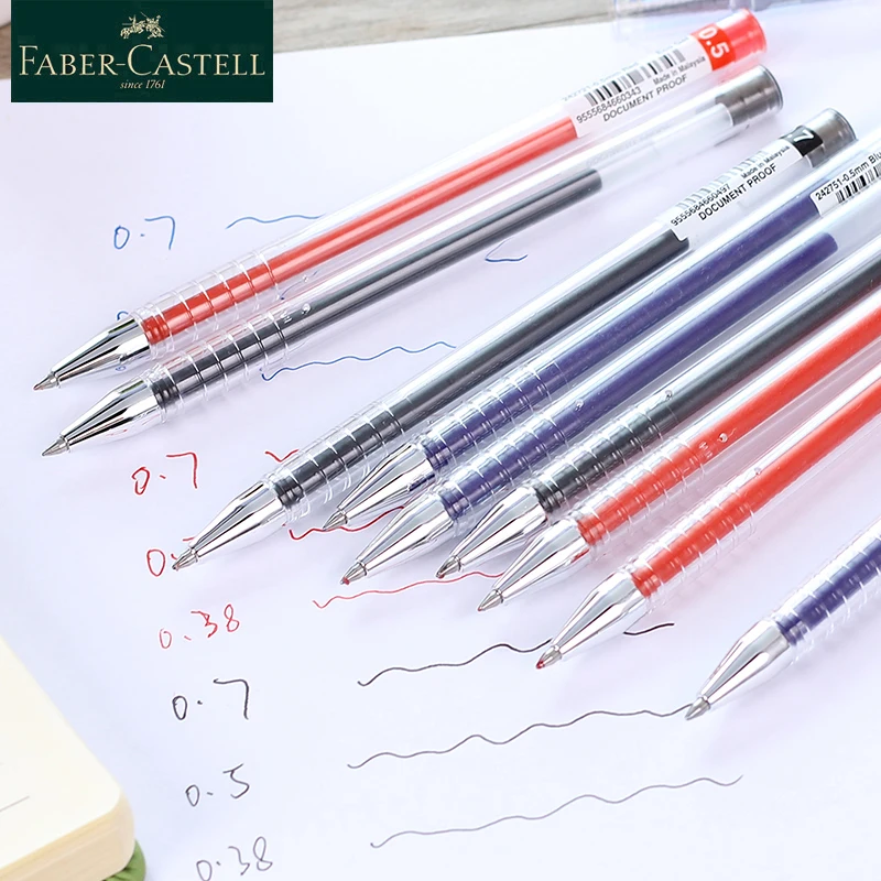 Faber Castell чернила для гелевой ручки черный/красный/синий 0,38/0,5/0,7 мм записи экзамен запасные, офисные и школьные принадлежности канцелярские эко гелевых ручек