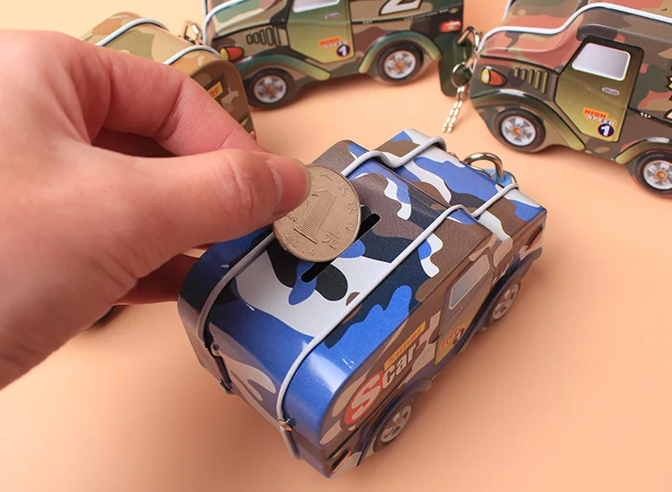 Форма автомобиля Moneybox копилка для монет Копилка с замком подарки для детей WB610
