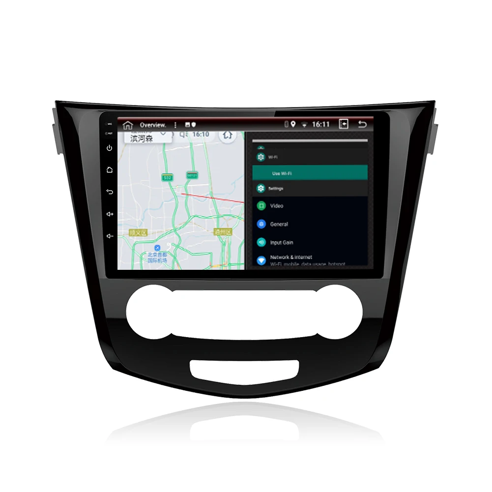 10,1 дюймов Восьмиядерный Android 8,1 Автомобильный gps навигация для Nissan Qashqai X-Trail- wifi Bluetooth зеркальная поверхность подключение, Разделенный экран