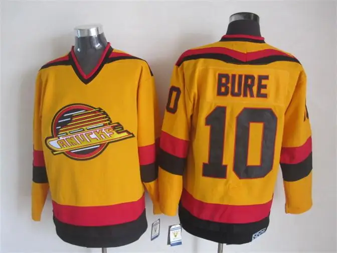 

VANCOUVER CANUCKS #10 PAVEL BURE Retro throwback Hockey Jersey Embroidery Stitched Customize any number and name