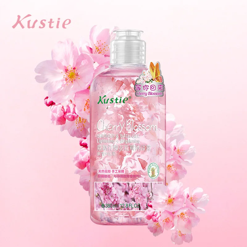 Kustie cherry blossom гель для душа отбеливающий натуральный аромат для тела освежающий аутентичный