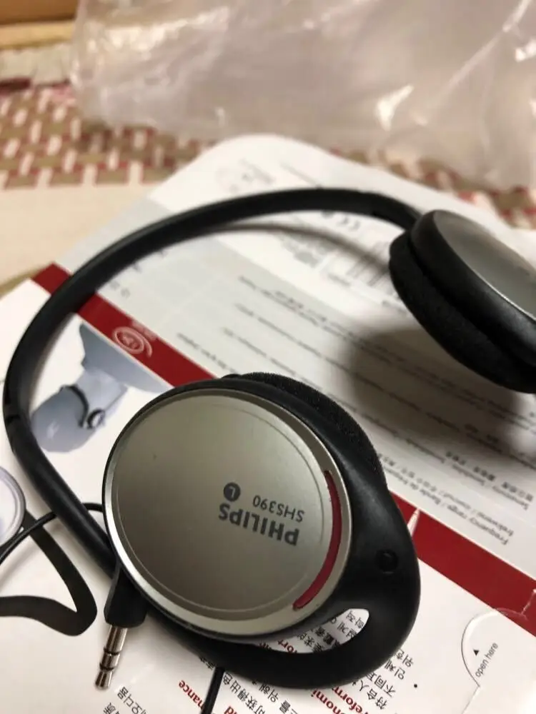 black Оригинальные Наушники philips SHS390 задняя подвеска спортивные/MP3 Музыкальные наушники - Цвет: black