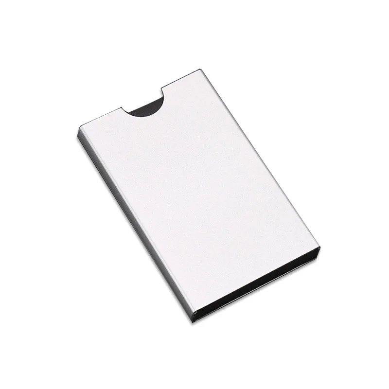 DIENQI Rfid Блокировка Анти-магнитный держатель для карт кошелек Винтаж Бизнес банк держатель кредитной карты Чехол сумка протектор тонкий держатель для карт - Цвет: Silver