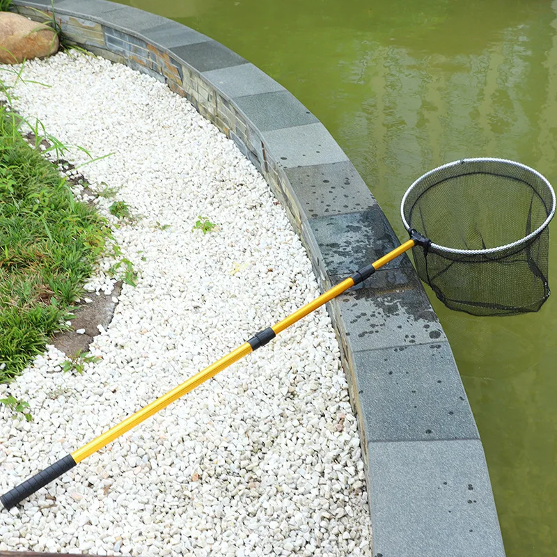 

Fishing Dip Net Collapsible Contracted Link Fishing Rod Fishing Supplies Circle Aluminium Alloy Dip Net Fish