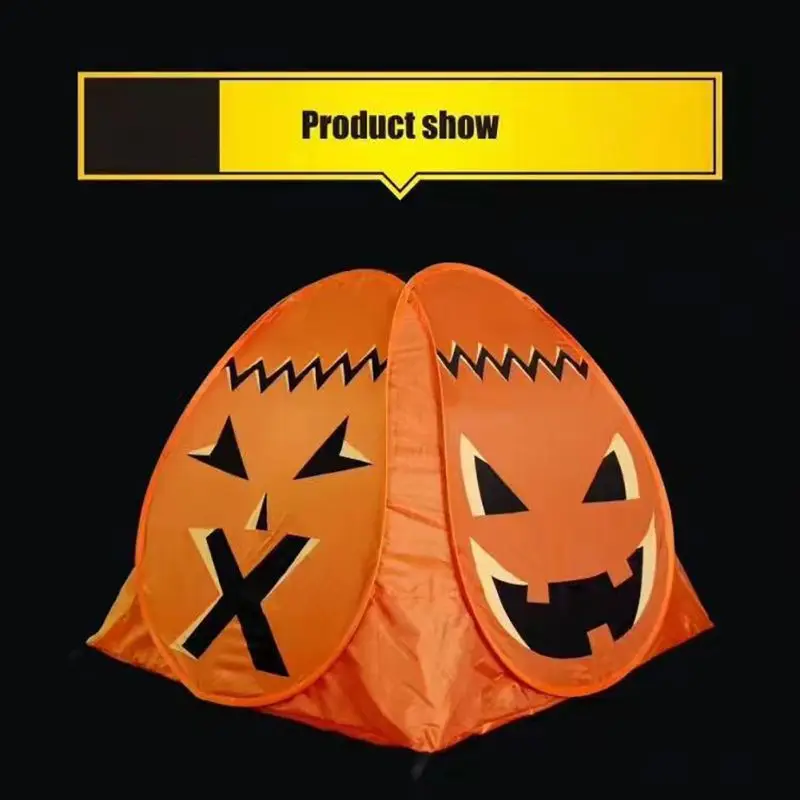 HotPumpkin Face палатка для игры на Хэллоуин, детская складная интерактивная игрушка, аксессуары для кемпинга, рыбалки, реквизит для праздника и вечеринки