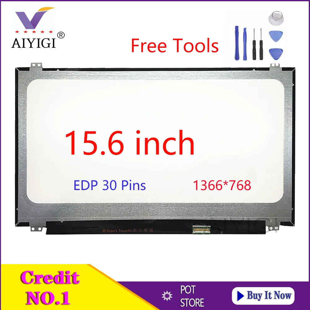 Écran LCD LED 15,6 Pouces Compatible B156XTN04.5/07.0/07.1 - Neuf, Garantie 1 An, Marque Visiodirect