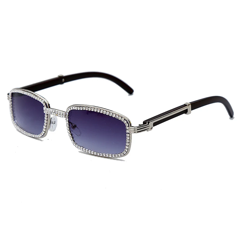 JASPEER, новинка, алмазные солнцезащитные очки для мужчин и женщин, винтажные квадратные стильные солнцезащитные очки, фирменный дизайн, модные солнцезащитные очки для мужчин, UV400 очки - Цвет линз: 6