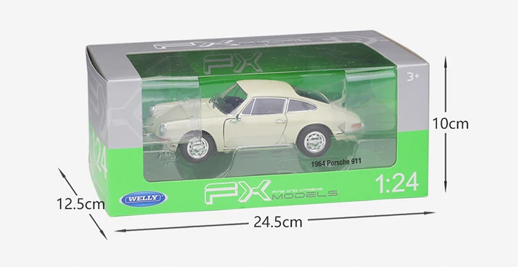 WELLY литая под давлением машина 1:24 Масштаб 1964 Porsche 911 Высокая имитационная модель автомобиля игрушка металлический сплав игрушка автомобиль для детей Коллекция подарков