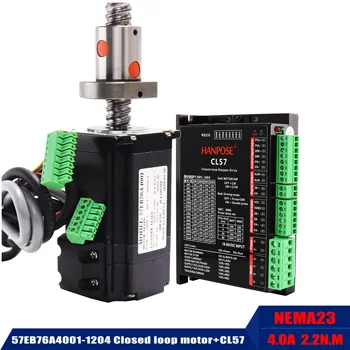 

NEMA23 Closed Loop Ball screw Motor 4.0A 2.2N.M 57EB76A4001 SFU1204 motor L300MM with CL57 Driver for CNC worm wheel edging