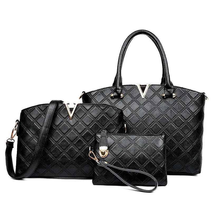 

Different Size Bags Three-piece Set 2019 Spring New Style WOMEN'S Bag Mother And Child Bag Europe And America Fashion Women's Sh