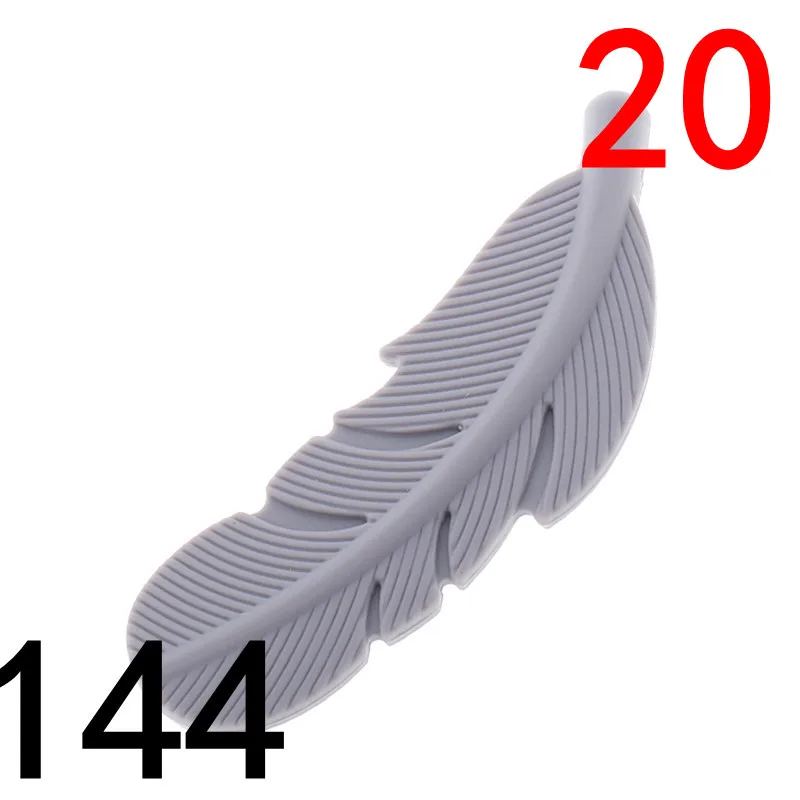 20 шт силиконовая форма бусины перо Силиконовый грызунок кулон для силиконове ожерелье для малышей 18 мм* 56 мм* 6,5 мм - Цвет: 144
