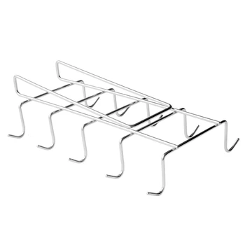

Mug Holder Cup Hanger Under Shelf Cabinet Coffee Kitchen Storage Rack Cupboard Silver 10 Hooks 304 Stainless Steel