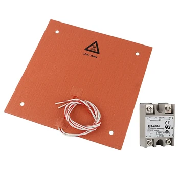 

Silicone Heater Pad 310X310mm 120V 750W for 3D Printer Accessories CR-10 Hot Bed