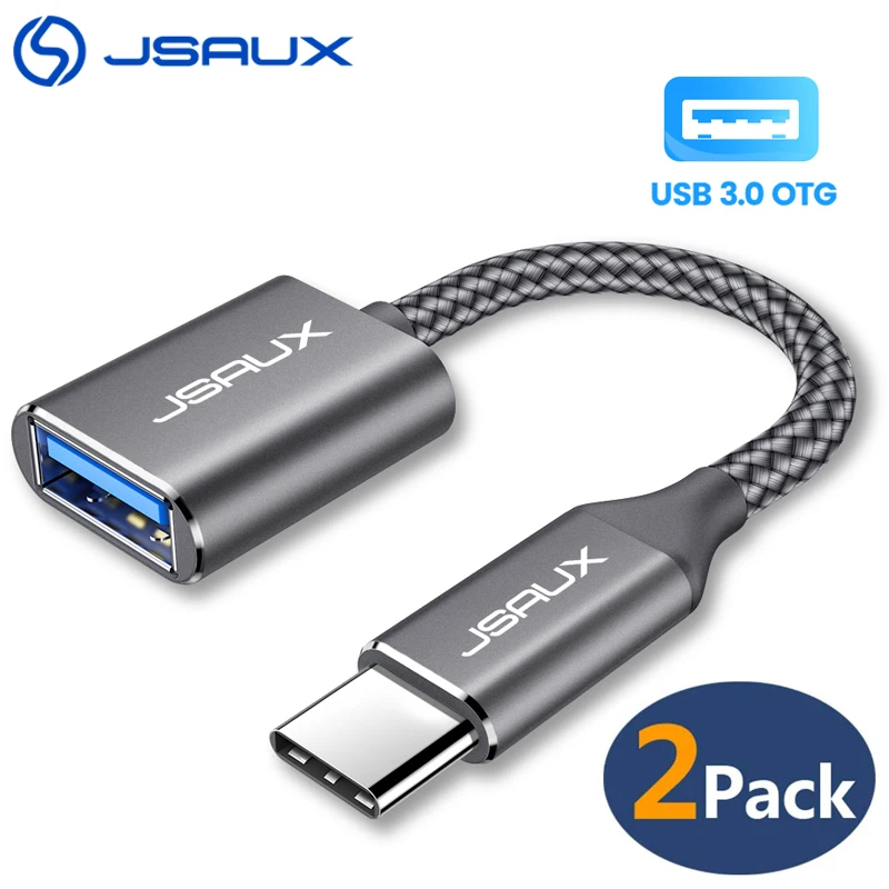 2 упаковки JSAUX USB C адаптер OTG Type кабель к 3 0 Otg Thunderbolt для MacBook Samsung Xiaomi