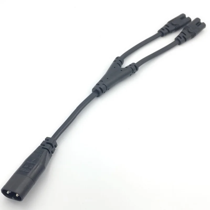 1 шт. кабель питания IEC 320 C8 2Pin Male-2 x C7 Female Y Split около 28 см | Электроника