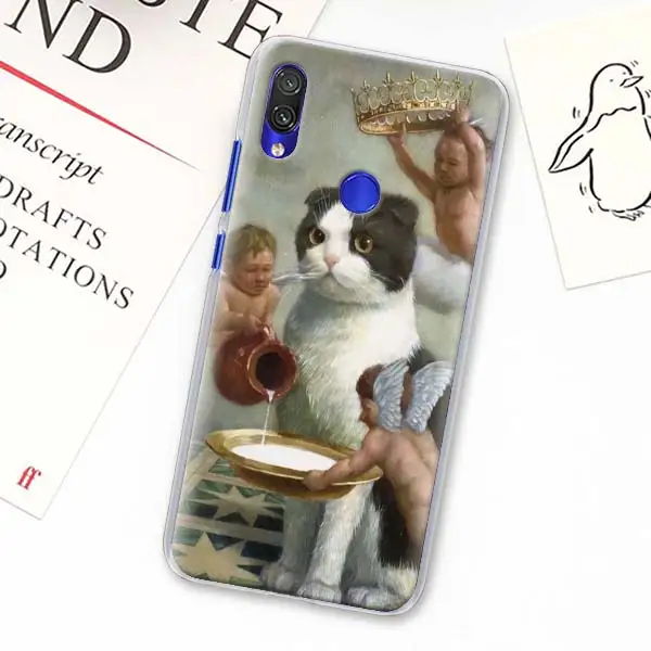 Забавный чехол для телефона Leonardo da Vinci MonaLisa Pat Cat для Redmi Note 5 6 7 8 Pro 8T S2 GO Redmi 7 7A 8A K20 Pro 6 6A 5 Plus Ha - Цвет: H12