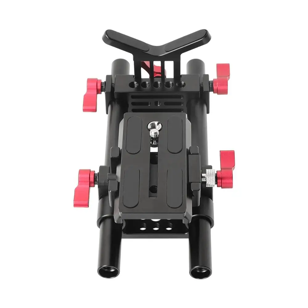 HDRiG Manfrotto Style Quick Release Base Plate Kit With 15mm Dual Rod System For Manfrotto 577/ 501/ 504/701 Tripod Photographiy