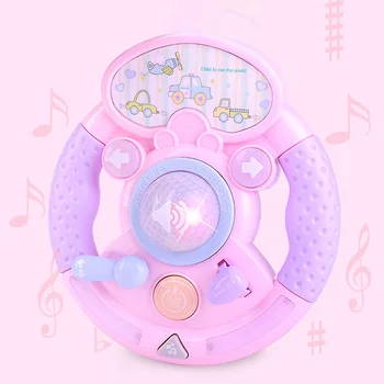 

Baby Kids Steering Wheel Electric Toy Musical Instruments Musical Educational Toys for Children Gift Random Color 1PC