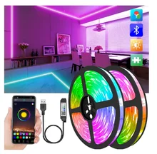 

LED Strip 5V USB Flexible TV Backlight Lamp 2835 RGB Tape Diode Phone Bluetooth APP Background Lights For Room Luces Led