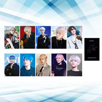 

10PCS/Set KPOP EXO BAEK HYUN Photocard Lomo Card Paper Small Cards Album For Fans Collection