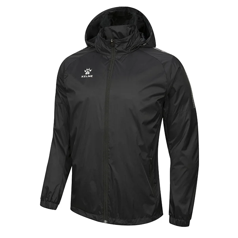 KELME зимняя спортивная куртка для бега Мужская и женская спортивная одежда с капюшоном ветрозащитная Водонепроницаемая быстросохнущая верхняя одежда мужская куртка с капюшоном 3991555