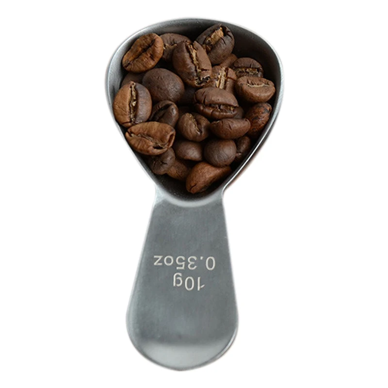 New Stainless Steel Coffee Scoop Measuring Spoons Cooking Tools Coffee Bean Powder Measuring Spoons For Coffee,Tea,And More For - Цвет: White