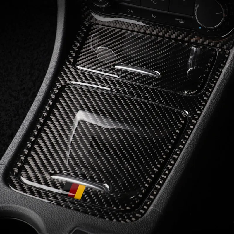 

Car Styling Center Console Storage Box Panel Decoration Sticker For Mercedes Benz GLA X156 CLA C117 Carbon Fiber Accessories