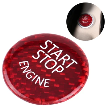 

Carbon Fiber Car Engine Start Stop Button Cap Trim Cover For BMW 1-7 Series X1 X3-X6 accessories