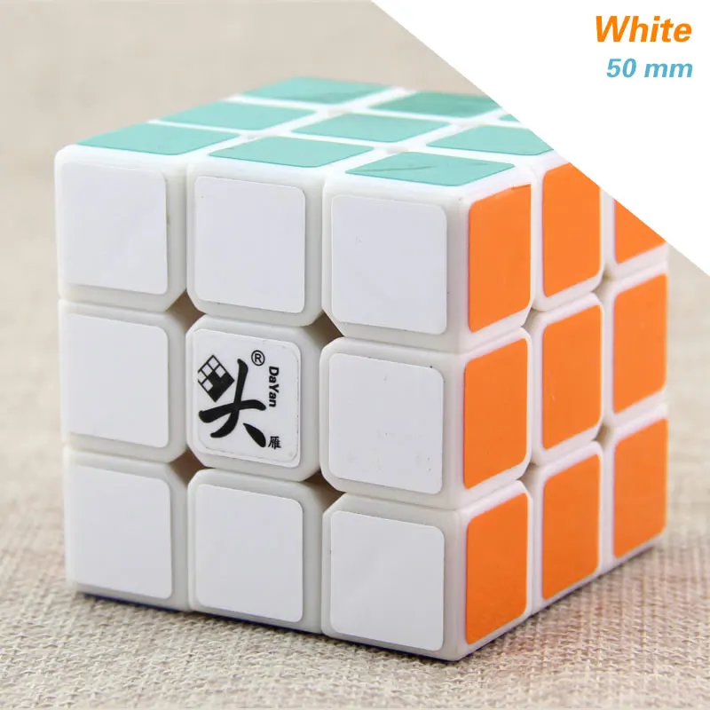 Высококачественный магический куб DaYan ZhanChi 3x3x3, 3x3, 42 мм/50 мм/55 мм/57 мм, скоростная головоломка, рождественский подарок, идеи для детей, игрушки - Цвет: 50mm-White