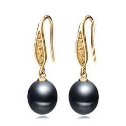 Real Wedding Natural Freshwater Pearl Earrings Women,925 Sterling Silver Earrings Water Drop Pearl Party Gift