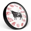 Angus Beef Chart Minimalist Wall Clock Steak House Farmhouse Kitchen Wall Art Silent Quartz Clock Cow Meat Cut Butcher Art Clock 5