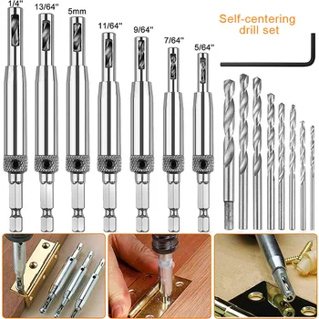 

Hight Quality 1 Set Self Centering Drill Bit Tool Kit for Woodworking Window Door Hinge J8 #3
