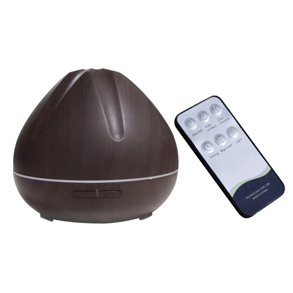 500ml Essential Oil Aroma Diffuser Wood Grain Sprayer Humidifier w/ 4 Timer for Yoga Home Office Bedroom 
