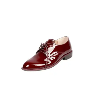 

Sexy Pointed Toe Women Pumps Genuine Leather 3 Cm Med Heel Lace-up Shoes Basic Handmade Ladies Pumps