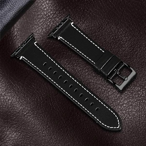 Black Joyozy женские мужские модные Смарт-часы ремешок для apple watch 38 мм 40 мм 42 мм 44 мм кожаный ремешок для apple серии 5/4/3/2/1 - Цвет ремешка: Black