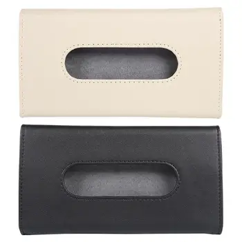 

PU Leather Car Sun Visor Tissue Box Holder Sunshade Out of Sight and Stable Easy Installation Paper Napkin Storage Cover