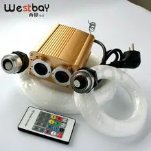 ИК или RF RGB 32 Вт led оптическое блеск оптоволокна, набор света, включают в себя 2 комплекта 225 шт. 1,0 мм волокна в 3.6meters.double портах осветитель