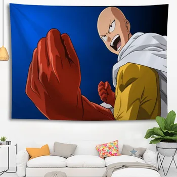 

Hot Sale Custom Anime One-Punch Man Printed Tapestry Background Decorative Tapestry Various Sizes Wall Hanging Decor