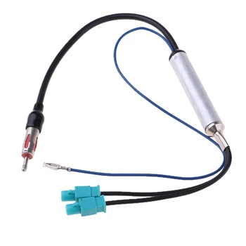 

Dual Double Fakra to One Din Antenna Aerial Adaptor Lead Cable for Audi